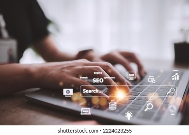 SEO. Search Engine optimization. Digital online marketing andInetrmet technology concept.  - Shutterstock ID 2224023255