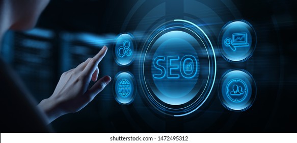 SEO Search Engine Optimization Marketing Ranking Traffic Website Internet Business Technology Concept