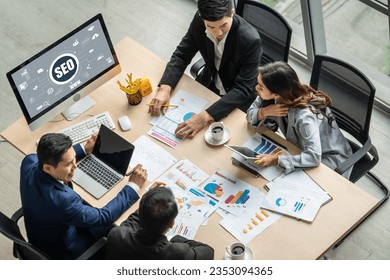 SEO search engine optimization for modish e-commerce and online retail business showing on computer screen
