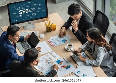 SEO search engine optimization for modish e-commerce and online retail business showing on computer screen