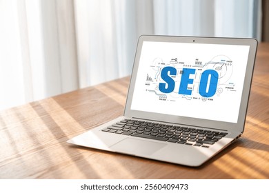 SEO search engine optimization for modish e-commerce and online retail business showing on computer screen