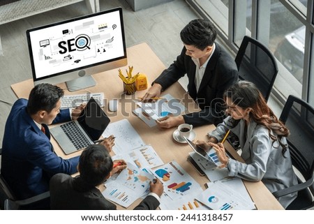 SEO search engine optimization for modish e-commerce and online retail business showing on computer screen