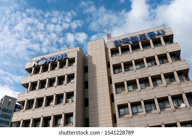 Seoul Headquarters Of The Korea Railroad Corporation(KORAIL) At Seoul Station. (Seoul, Korea. Oct. 18, 2019)