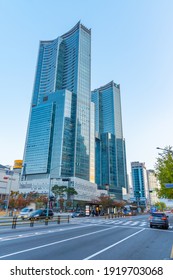 SEOUL, KOREA, NOVEMBER 7, 2019: Skyscrapers In At Yongsan District In Seoul, Republic Of Korea