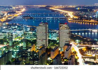 Seoul Skyline At Night