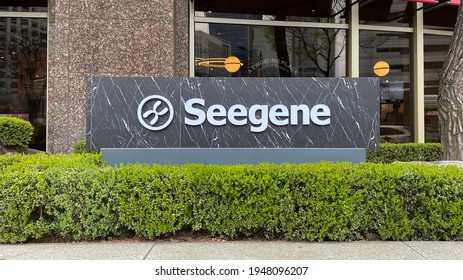 Seoul, South Korea - April 2 2021: 
Seegene Biotech Company Logo Outside Building