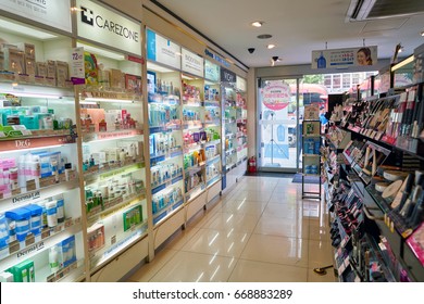 SEOUL, SOUTH KOREA - CIRCA MAY, 2017: Goods On Display At Watsons Store In Seoul. Watsons Personal Care Stores Is The Largest Health Care And Beauty Care Chain Store In Asia.