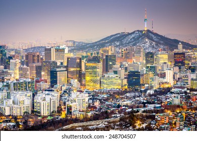 Seoul, South Korea City Skyline.