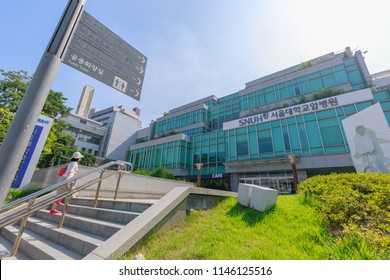 Seoul, South Korea - July 21, 2018 : Seoul National University Hospital Building In Jongno-gu, Seoul City