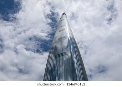 Seoul, South Korea - July 3, 2018 : Lotte World Tower in Jamsil, Songpa-gu, Seoul city