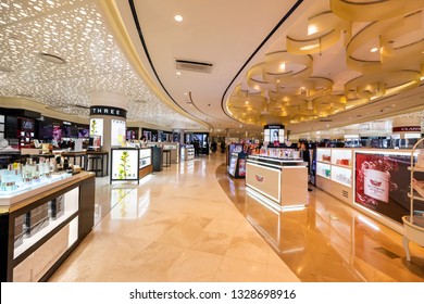 Seoul, South Korea - March, 2019: Inside Of Lotte World Mall, The Largest Luxurious Department Store In Korea.