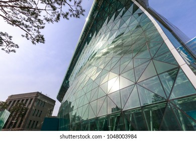 Seoul, South Korea - March 6, 2018 : Facade Building Of Seoul Metropolitan Government City Hall