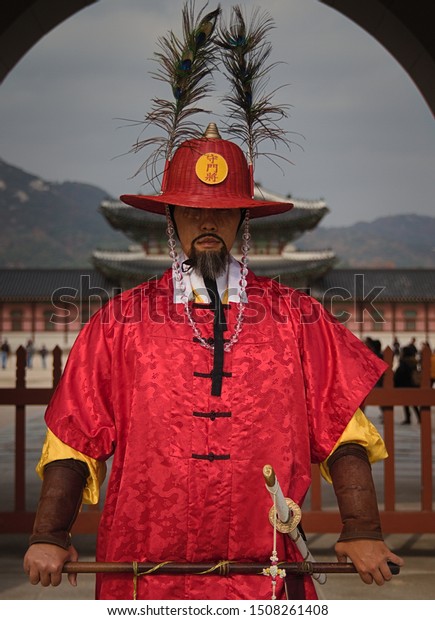 korean feather hat