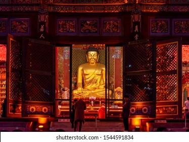 Seoul, South Korea - October 25, 2019: View Of  JOGYESA Temple. JOGYESA Temple Is A Symbol Of Korean Buddhism.