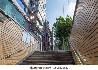 SEOUL, SOUTH KOREA, SEPTEMBER 15, 2019: Exit Of Seoul Metropolitan Subway