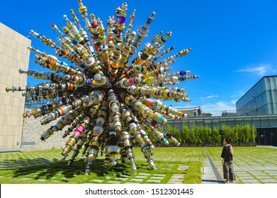 Seoul, South Korea - September 28, 2018: A Woman Looks At A Work Of Art Outside The National Museum Of Modern And Contemporary Art Seoul.