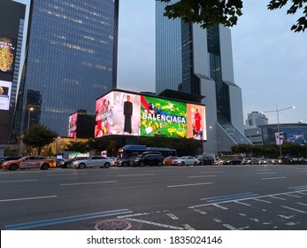 Seoul South Korea - September 29 2020: Coex Digital Billboard, Outdoor Ad