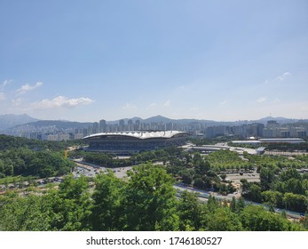 Seoul, SouthKorea - June 1, 2020 : World Cup Soccer Stadium Mapo landscape - Shutterstock ID 1746180527