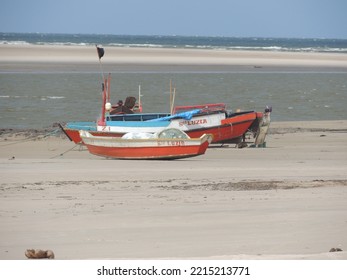 MARAJÓ, PARÁ - SEP 01, 2022: Small Boat Anchored In Marajó, Brazil On Sep 01th, 2022