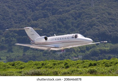 Sep.11,2011 , Konan-Aerodrome Okayama Japan

A Business Jet That Passes Low Above The Air Festival Venue.
(Cessna 525 Citation)
