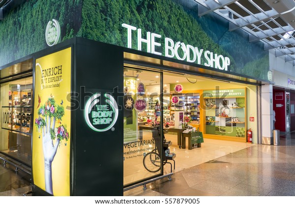 SEPANG, MALAYSIA\
- JANUARY 14, 2017 : The Body Shop Signage at Kuala Lumpur\
International Aiport (KLIA) .The Body Shop, is a British cosmetics\
and skin care company owned by\
L\'Oreal.