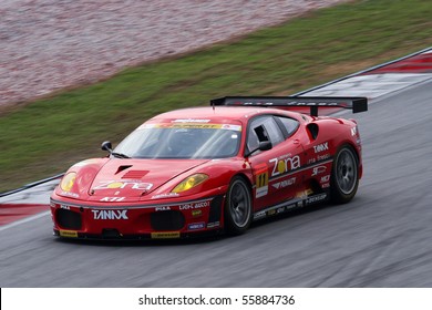 SEPANG, MALAYSIA - JUNE 21: The Jimgainer Dixcel Dunlop F430 Ferrari car (11) in action at the Super GT International Series Round 4 race. June 21, 2010 in Sepang Malaysia.