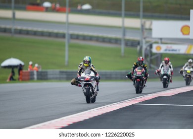 SEPANG, MALAYSIA - NOVEMBER 3, 2018: Czech Ducati Rider Karel Abraham At SHELL MotoGP Of Malaysia