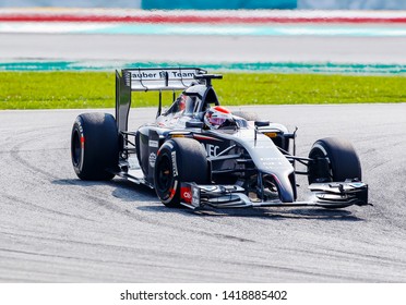 SEPANG, MALAYSIA : Sauber F1 Team Driver, Adrian Sutil, Start During The Free Practice Session Of 2014 FORMULA 1, Petronas Malaysia Grand Prix At Sepang International Circuit On March 30, 2014