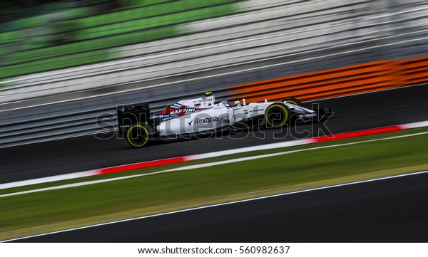 SEPANG, MALAYSIA -\
SEPTEMBER 30, 2016 : Williams Martini Racing driver, Valtteri\
Bottas during free practice, 2016 Formula One (F1) Petronas\
Malaysia Grand Prix.