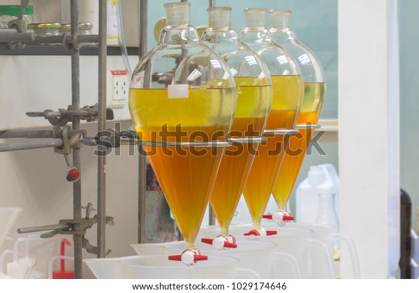separating natural product use\
ethylacetate with water have two layer in separating\
funnel
