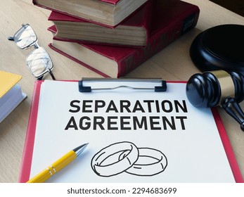 Separation agreement is shown using a text