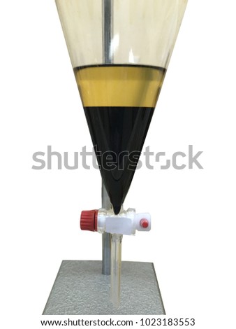Separatory funel for  separate extracted to  two phase