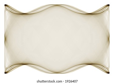 Sepia banner fractal over white