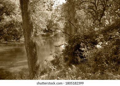 Sepia Photo Of Antietam Creek