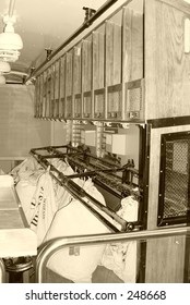 Sepia Shot Of Early Mailroom