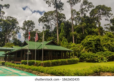 SEPILOK, MALAYSIA - FEBRUARY 19, 2018: Entrance of Sepilok Orangutan Rehabilitation Centre, Sabah, Malaysia