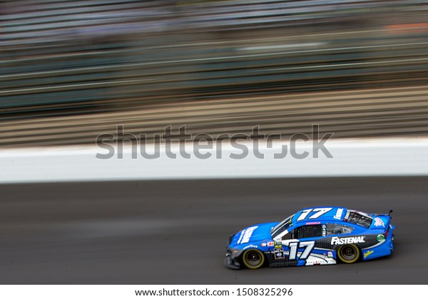 September 08, 2019 - Indianapolis, Indiana ,\
USA: Ricky Stenhouse, Jr (17) battles for position down the front\
stretch for the  Big Machine Vodka 400 at the Brickyard at\
Indianapolis Motor\
Speedway