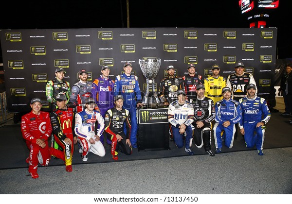 September 09, 2017 - Richmond, Virginia, USA: 
Group photo of the drivers making the 2017 NASCAR Playoffs at
Richmond Raceway in Richmond,
Virginia.