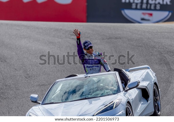 September\
11, 2022 - Monterey, CA, USA: TAKUMA SATO (51) of Tokyo, Japan\
waves to the fans before racing for the Firestone Grand Prix of\
Monterey at the WeatherTech Raceway Laguna\
Seca
