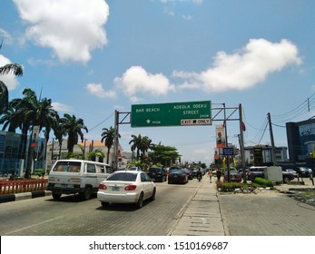 September 16 2019, Victoria Island, Lagos, Nigeria: Traffic On Adeola Odeku Street 