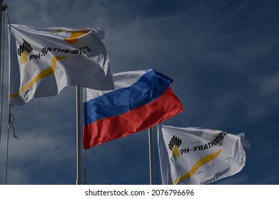 September 16, 2021 Uvatsky District, Tyumen Region, Russia. Ust-Tegusskoye Oil Field RN-Uvatneftegaz, Rosneft Company