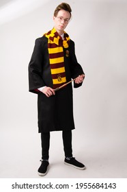 September 18, 2020. Kiev Ukraine. Animator In A Harry Potter Costume