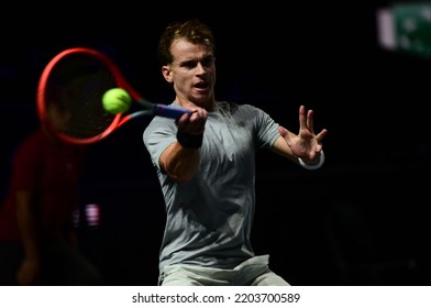 September 19, 2022 - Les Arènes De Metz, Metz, France, Moselle Open - France’s Evan Furness Playing As An Alternate Defeated His Countryman Quentin Halys In 2nd Round Of Qualifying 