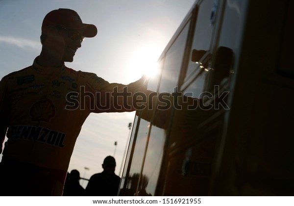 September 20, 2019 - Richmond,
Virginia, USA: Joey Logano (22) gets ready to qualify for the
Federated Auto Parts 400 at Richmond Raceway in Richmond,
Virginia.