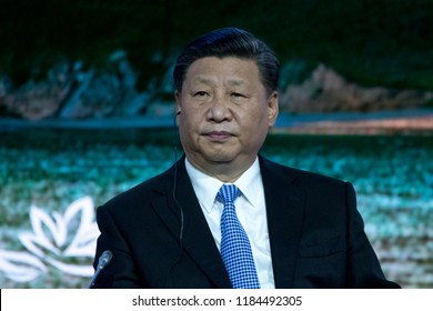 September, 2018 - Vladivostok, Primorsky Krai - Chairman of the People's Republic of China Xi Jinping's Quit at the Eastern Economic Forum in Vladivostok