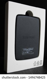 September 2019, Swansea, Wales.
Product Photography Of SAMSUNG Portable SSD Storage Unit