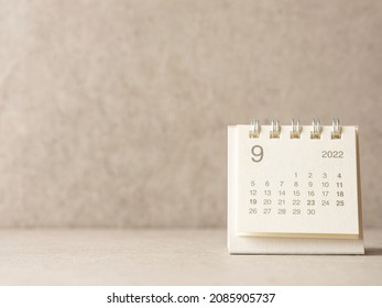 September 2022 calendar on gray background  - Shutterstock ID 2085905737