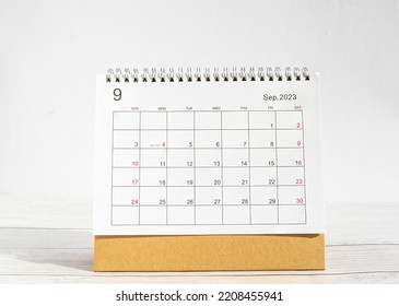 September 2023 Desktop Calendar Planners Reminders Stock Photo ...