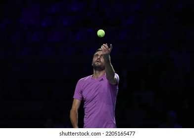 September 22, 2022 - Les Arènes De Metz, Metz, France, Moselle Open - Italy’s Lorenzo Sonego Defeated France’s Gilles Simon In The 2nd Round (R16)