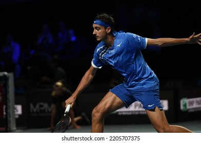 September 23, 2022 - Les Arènes De Metz, Metz, France, Moselle Open - Italian Lorenzo Sonego Defeated American Sebastien Korda In The Quarterfinals